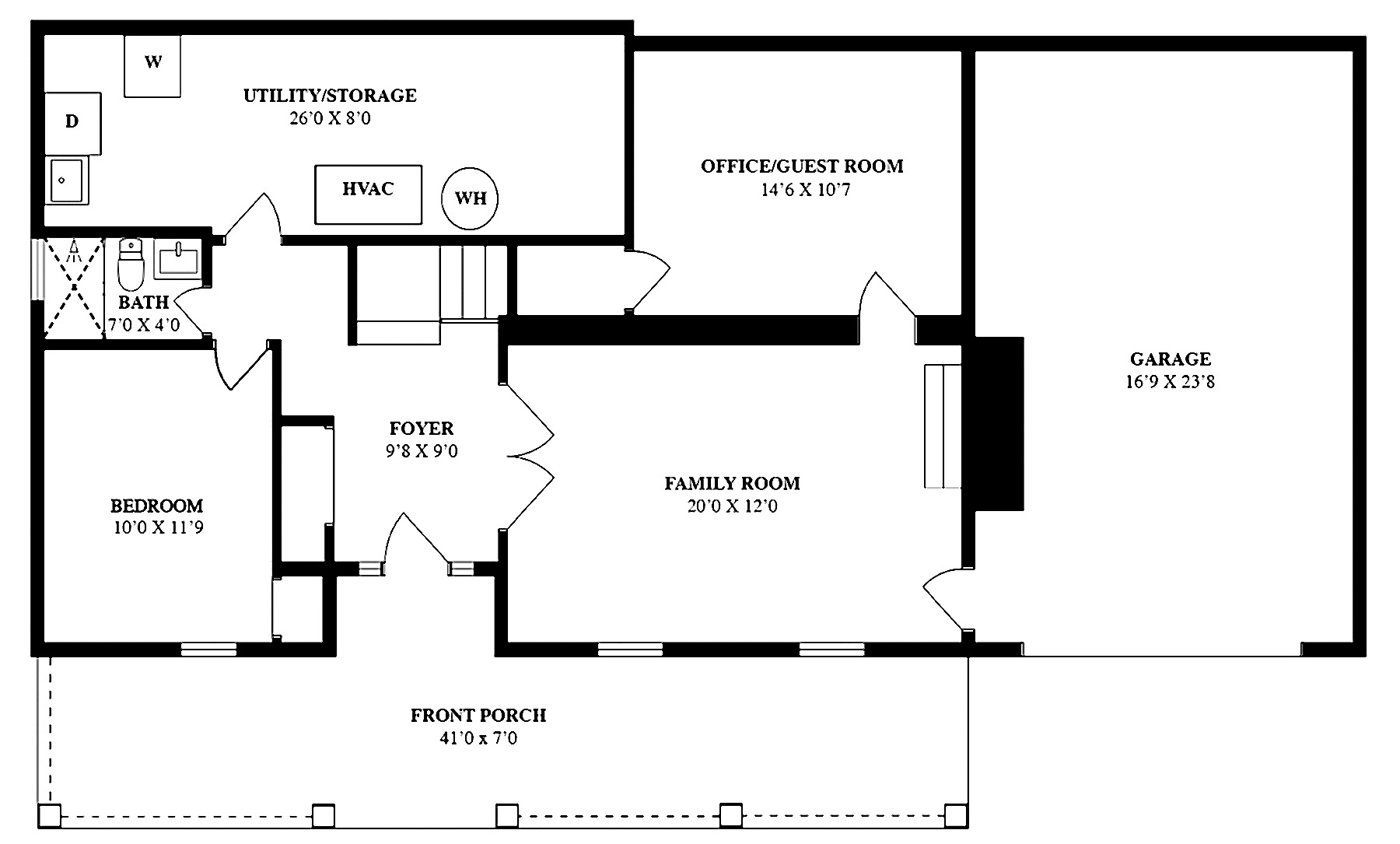 Single-Level — Bedroom / Family / Office / Garage